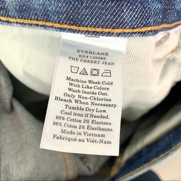Everlane The Cheeky Jean High Rise Crop Jeans Size 27 Medium Wash - Picture 6 of 6